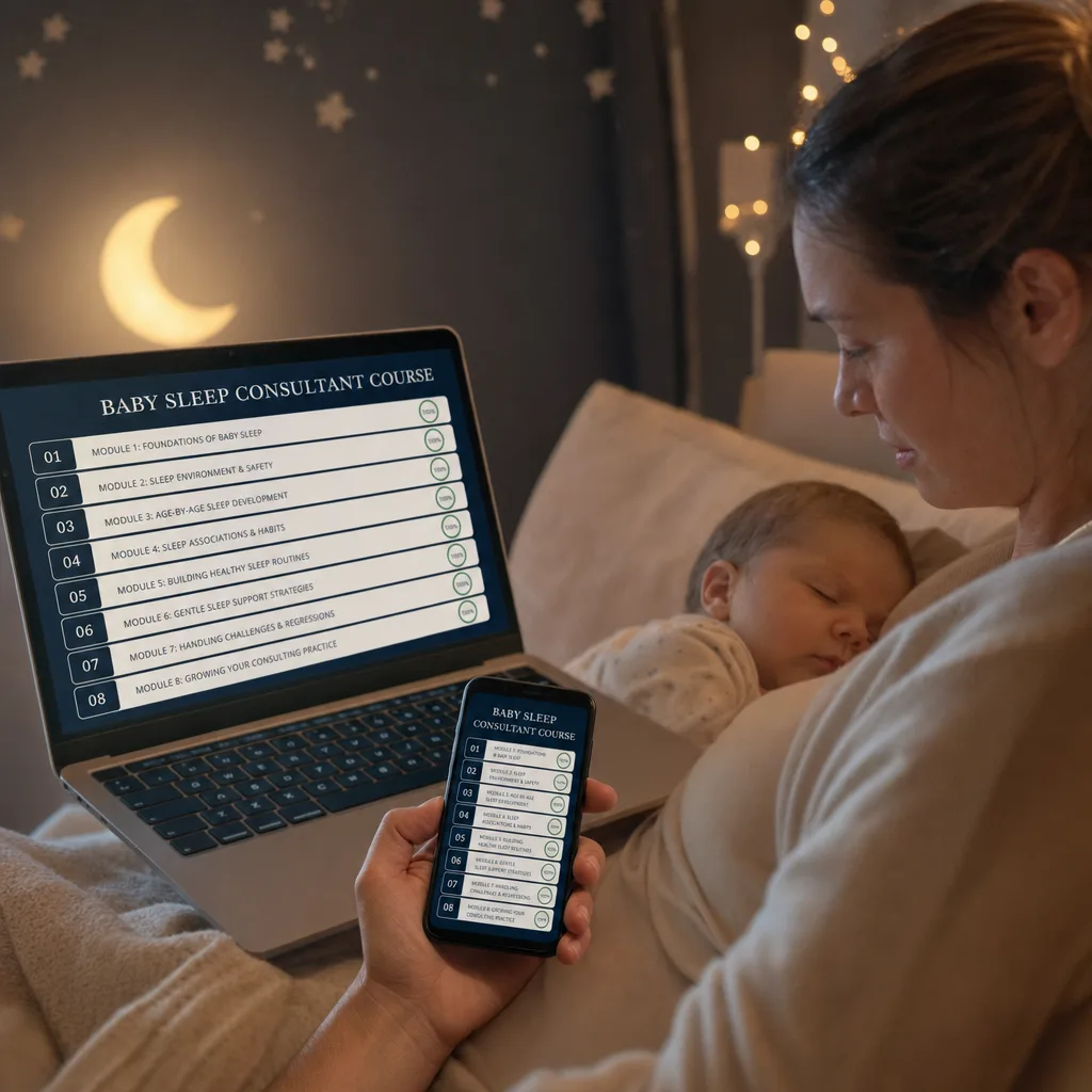 The complete course: 8 modules and 42 lessons in the Lullaby platform