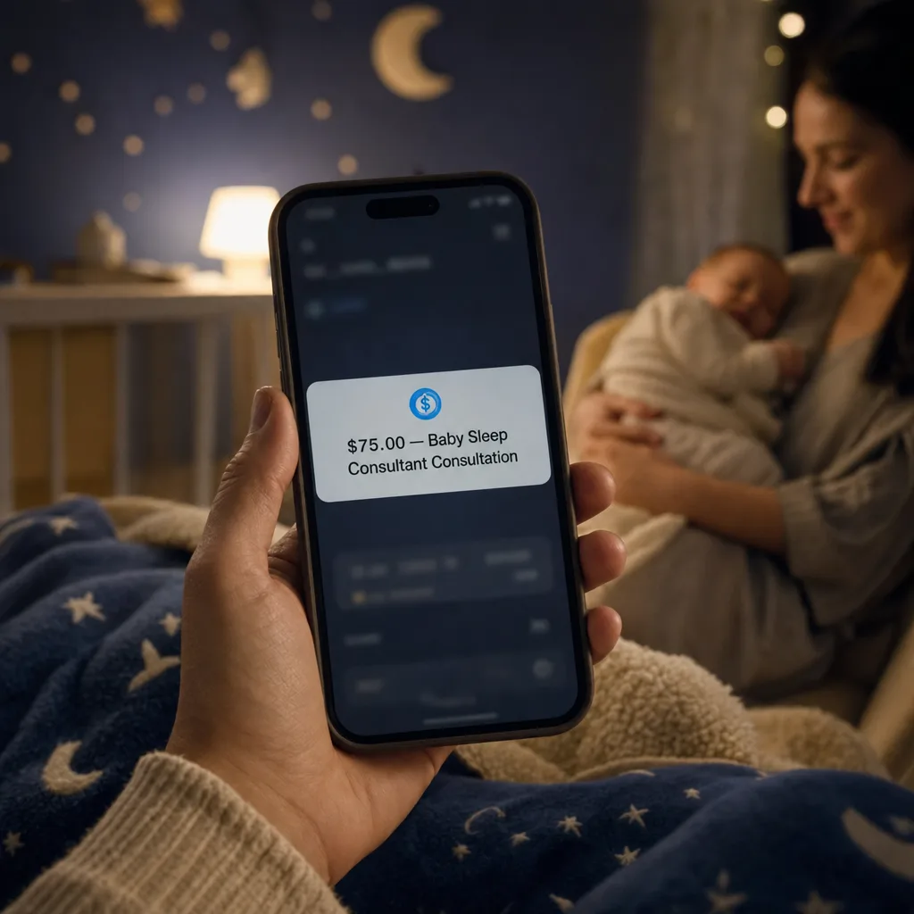 Your first paid session: payment received on the reader's phone